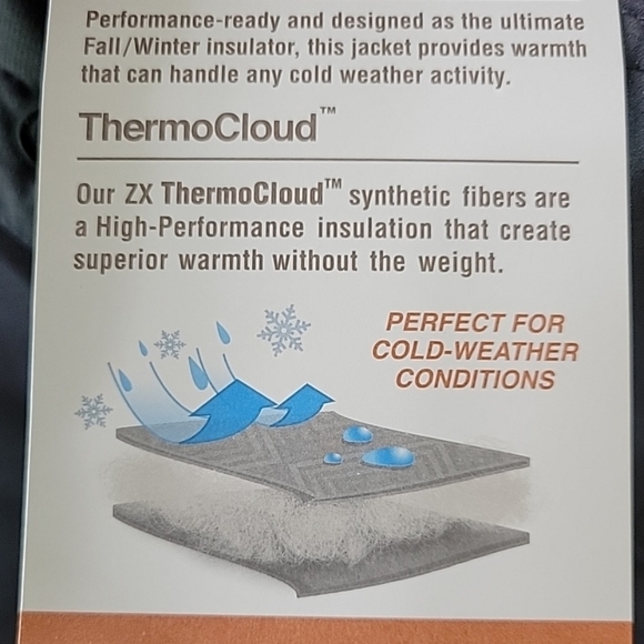 ZEROXPOSUR Insulated Jacket ThermoCloud Men's Small Slare Blue. - Picture 4 of 16